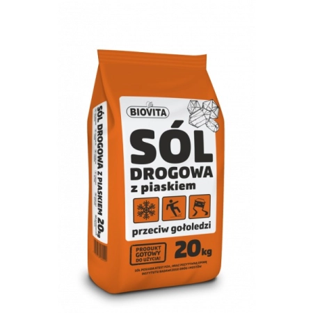 Sól Drogowa z piaskiem 20 kg.